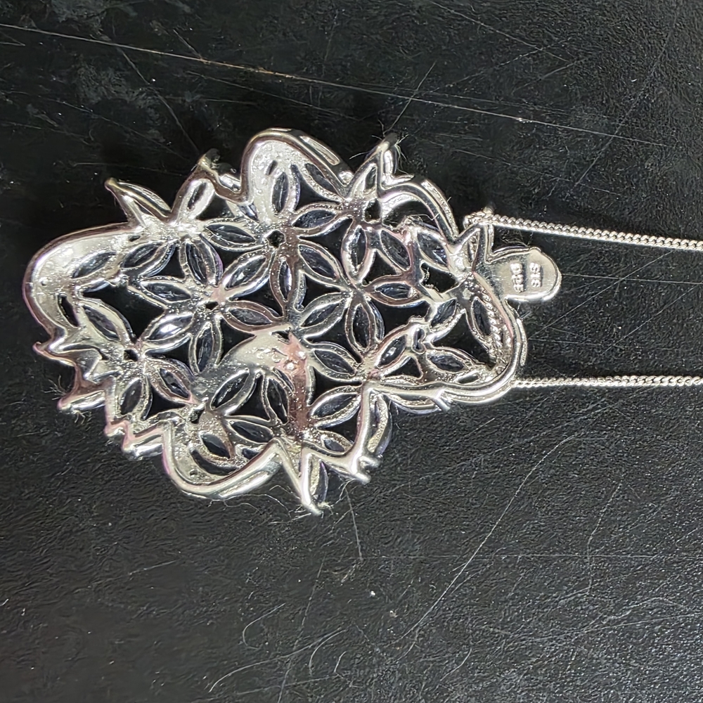 Elegant Silver and Tanzanite Jewelry Set - Picture 8 of 11